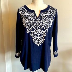 KAREN SCOTT, ladies, long sleeve blouse
